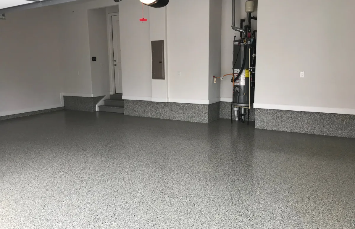 water heater in a garage