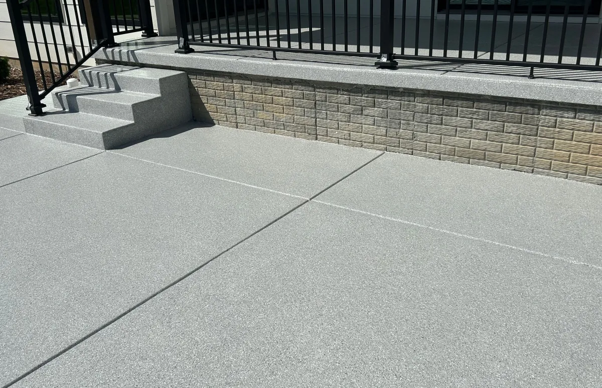 patio with floor coating