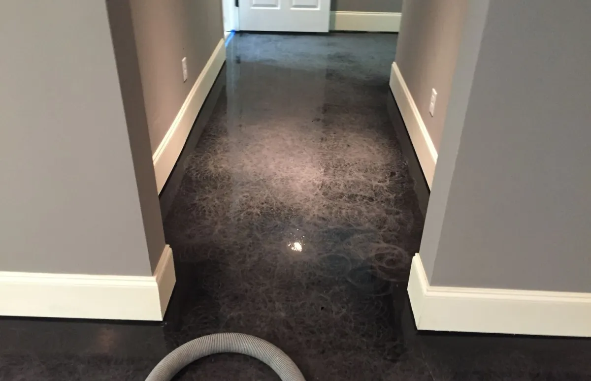 Liquid Metallic Basement Hallway
