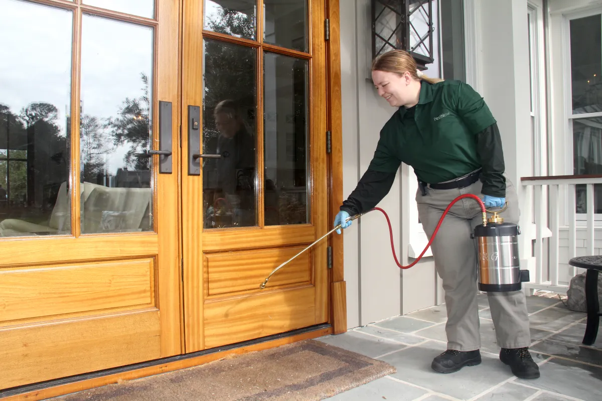 Leesburg pest control expert applying pest control