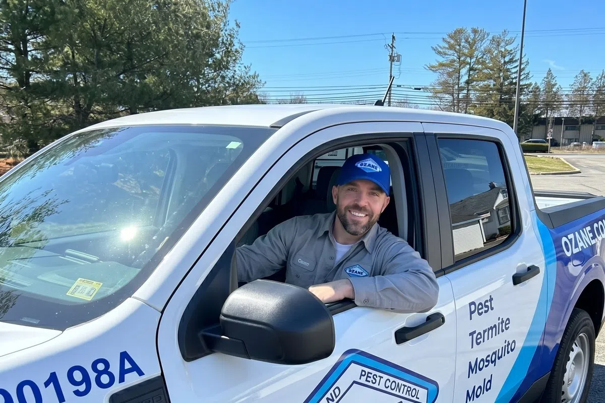 Ozane termite & Pest Control specialist arriving at a Toms River home To discuss Long-Term Rodent Management