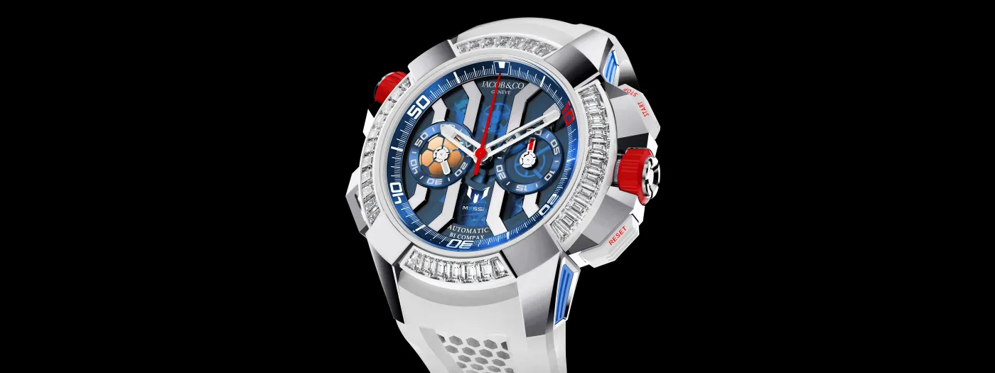 Epic X Chrono Messi White Gold Baguette Jacob Co