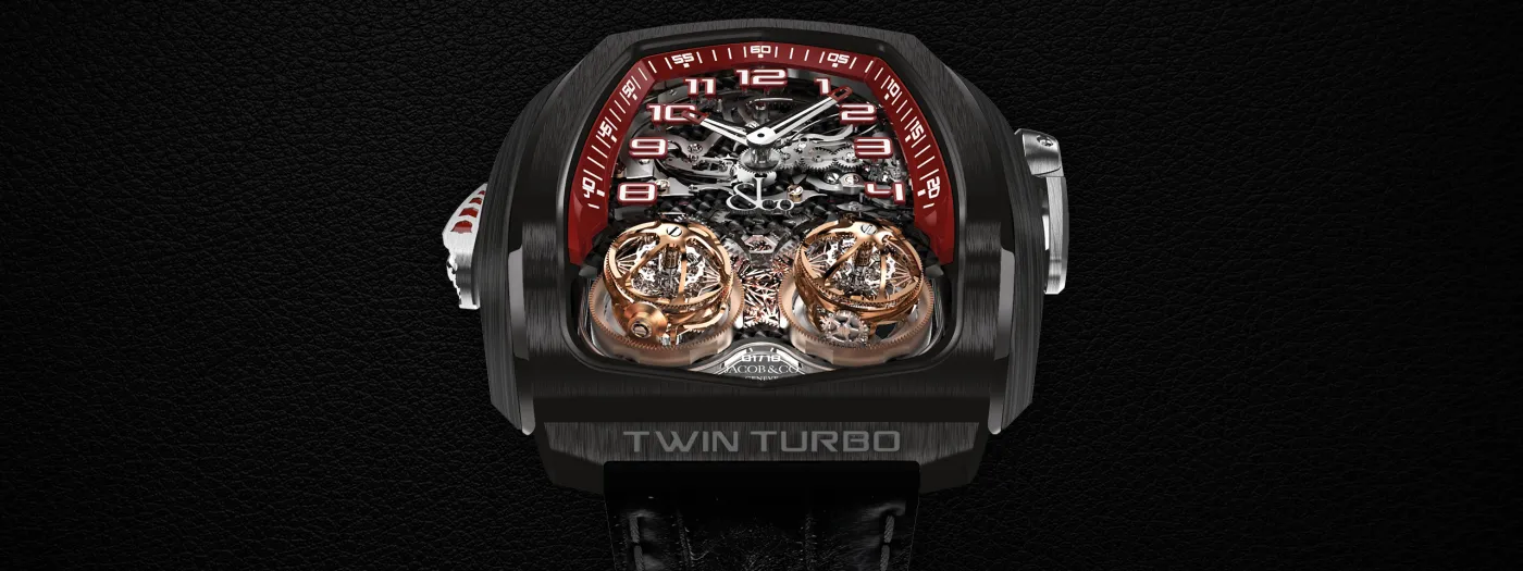 Twin Turbo Tourbillon Repeater Black DLC Jacob Co