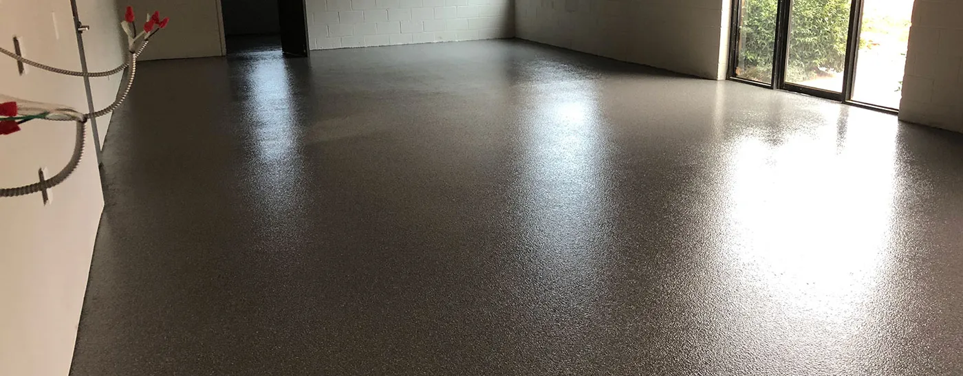 Empty room after epoxy floor coating in Lincoln