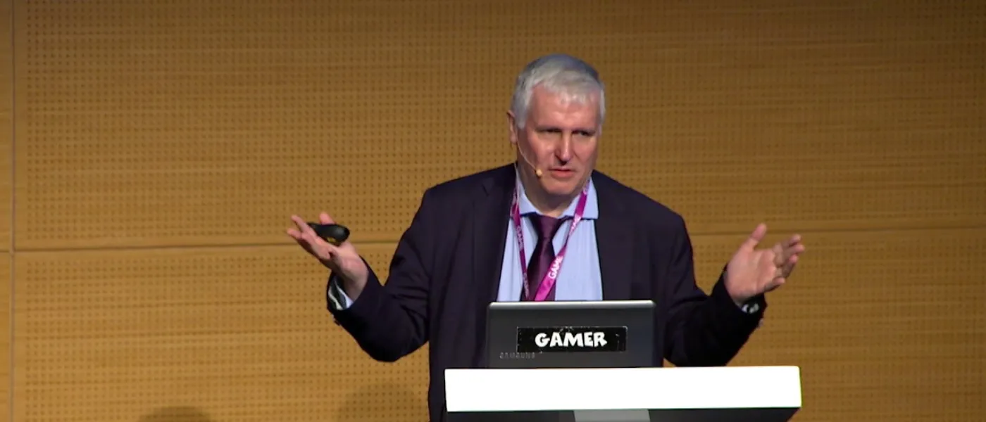 a man standing at a podium