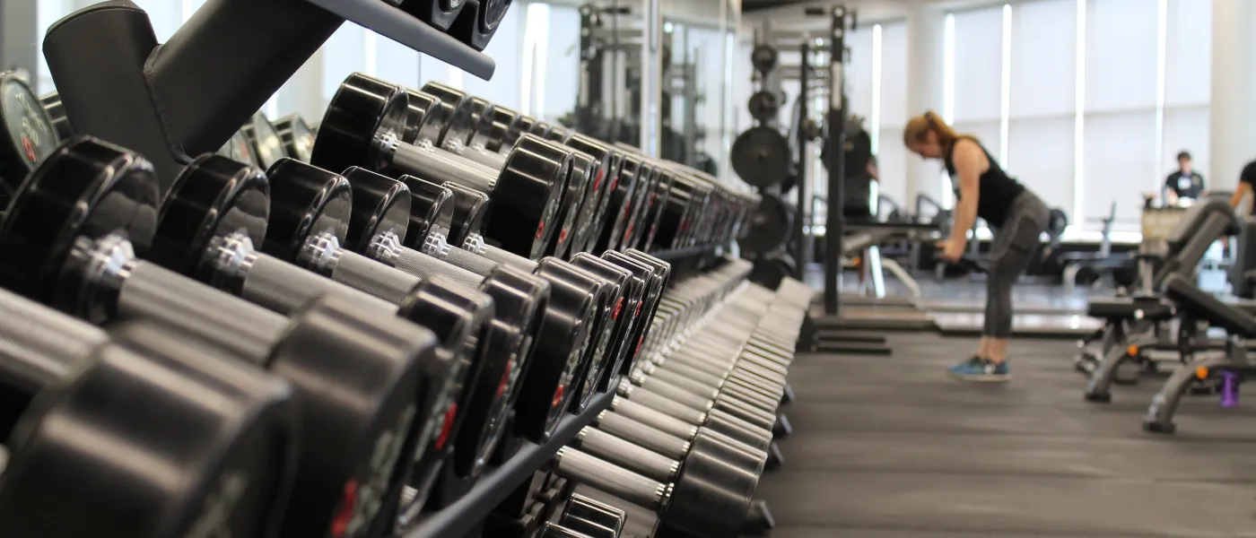 a person working out in a gym