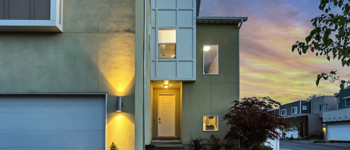 house at night