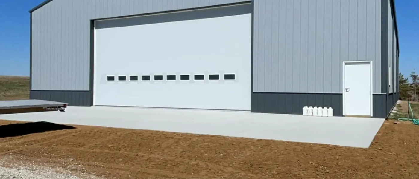 a white building with a blue sky
