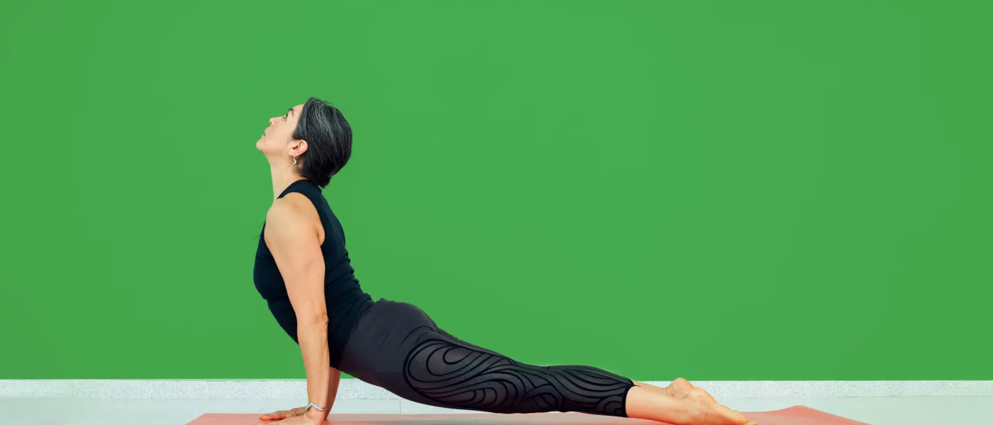 a person doing yoga