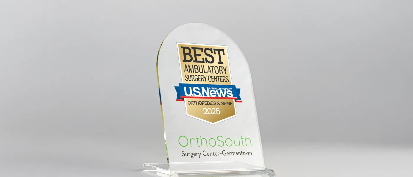 OrthoSouth award for Best Ambulatory Surgery Centers 2025 by U.S. News Orthopedics and Spine.