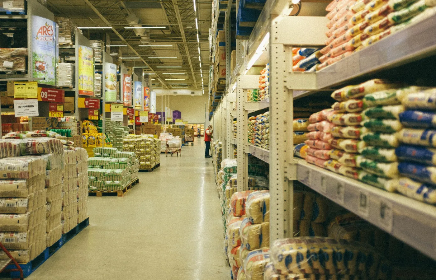 a store with shelves of goods