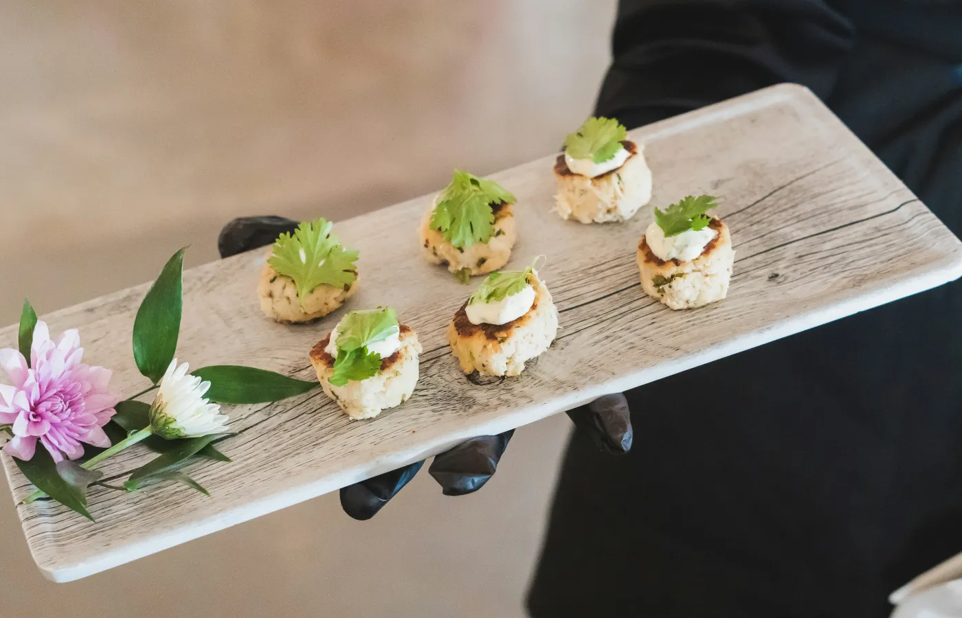 sushi on a wooden board