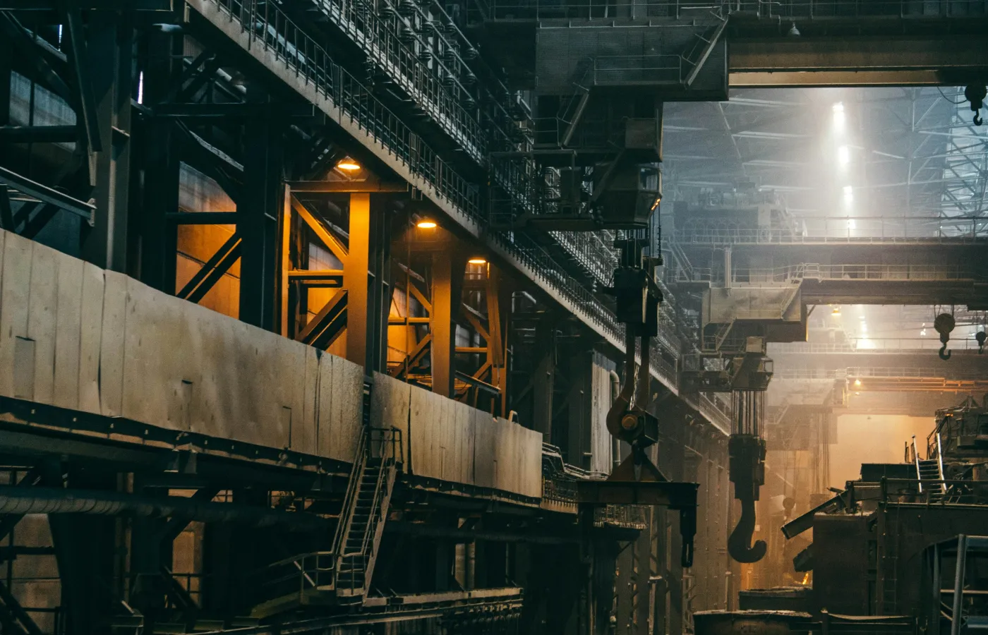 a large factory with pipes