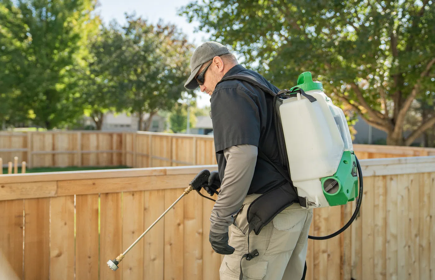 a man spraying pesticides in Sioux Falls