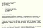 Letter from Benning Construction praising Harrison Contracting's work on Cristo Rey Jesuit High School renovation.