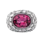 Pager to activate Burmese Spinel Cocktail Ring