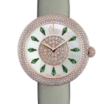 Pager to activate Brilliant Half Pave Rose Gold Tsavorites 38mm