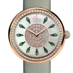 Pager to activate Brilliant One Row Rose Gold Tsavorites 44mm