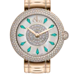 Pager to activate Brilliant Half Pave Rose Gold Couture Icy Blue Sapphires 38mm