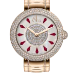 Pager to activate Brilliant Half Pave Rose Gold Couture Ruby 38mm