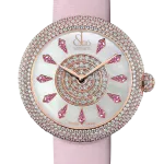 Pager to activate Brilliant Half Pave Rose Gold Pink Sapphires 44mm