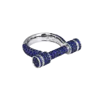 Pager to activate Full Pave Sapphire Estribo Ring