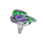 Pager to activate PURPLE CATHEDRAL PAPILLON RING