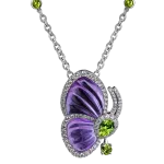 Pager to activate Amethyst Papillon Necklace
