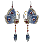 Pager to activate Blue Topaz Papillon Earrings
