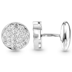 Pager to activate Round Cufflinks White Gold