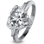Pager to activate Heart-Shape Diamond Engagement Ring