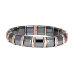 Pager to activate Hematite Bracelet 17 Rose Bars
