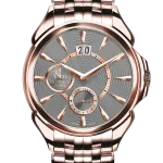 Pager to activate Palatial Classic Manual Big Date Rose Gold Bracelet