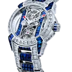 Pager to activate Epic X Tourbillon Baguette Blue Sapphires Diamond Bracelet II