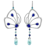 Pager to activate Blue Sapphire Papillon Earrings