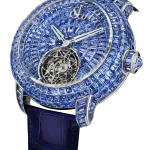 Pager to activate Caviar Tourbillon Baguette Icy Blue Sapphires