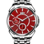 Pager to activate Palatial Classic Manual Big Date - Steel (Red Guilloché Dial) Bracelet