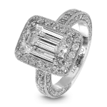 Pager to activate Edwardian Emerald-Cut Diamond Solitaire
