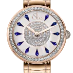 Pager to activate Brilliant One Row Rose Gold Couture Blue Sapphires 44mm