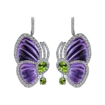 Pager to activate Amethyst Papillon Earrings