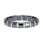 Pager to activate Hematite Bracelet 17 Stainless Steel Bars