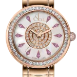 Pager to activate Brilliant One Row Rose Gold Couture Pink Sapphires 44mm