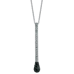 Pager to activate Black Diamonds and White Diamond Match Necklace