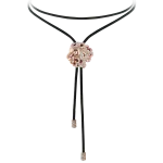 Pager to activate Zodiac Leo String Necklace Rose Gold Diamond