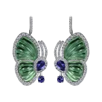 Pager to activate Green Topaz Papillon Earrings