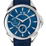 Pager to activate PALATIAL CLASSIC MANUAL BIG DATE - STEEL (BLUE GUILLOCHÉ DIAL)