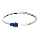 Pager to activate White Gold Sapphire Match Cuff Bracelet