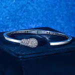 Pager to activate White Gold Diamond Match Cuff Bracelet