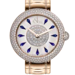 Pager to activate Brilliant Half Pave Rose Gold Couture Blue Sapphires 38mm