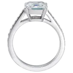 Pager to activate Square Emerald-Cut Diamond Solitaire